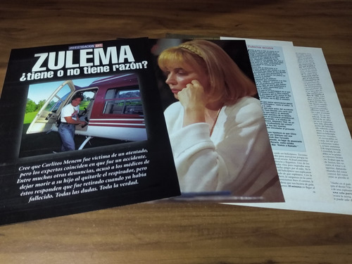 (ak483) Zulema Yoma * Clippings Revista 4 Pgs * 1996