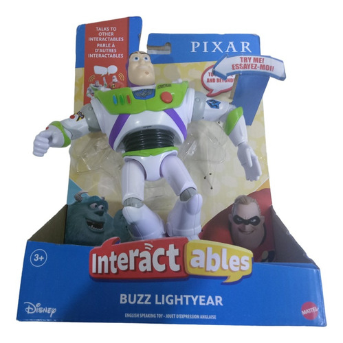 Mattel Interactables Buzz Lightyear Toy Story Idioma Inglés