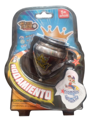 Trompo De Rodamiento King Turbo Cometa Negro