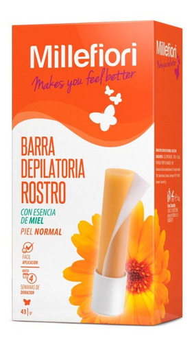 Barra Depilatoria Millefiori Piel Normal 43 Grs.