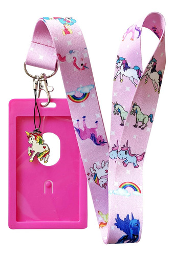 Lanyard De Unicornio Porta Insignia Varios Estilos (ros...