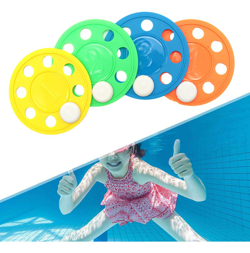 6 X 4x Discos De Buceo Coloridos Juguetes De Buceo En