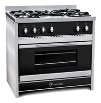 Comprar Cocina industrial Cook & FoodChiara color negro con puerta con visor 220V