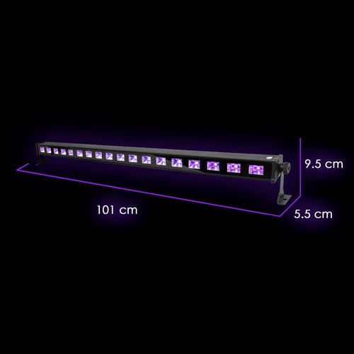 Imagen 3 de 5 de Steelpro - Barra Led 18x5 Watts Uv Efecto Neon Uv185bar, Dj