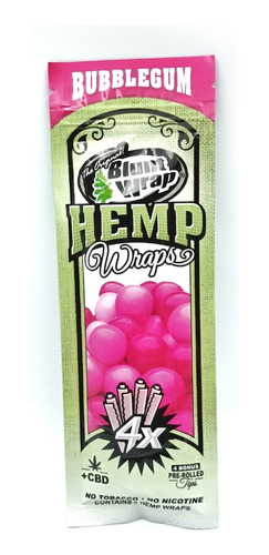 Blunt Wrap Cbd Hemp Sabor Bubblegum X 4 Unds