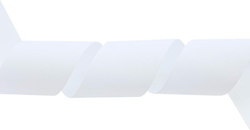 Cinta De Tela Gross O Falla De (1.5 Cm) Rollo De 13,7 Metros Blanco
