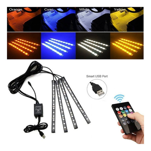 . Lámpara De Pie Rgb Car Atmosphere Impermeable +