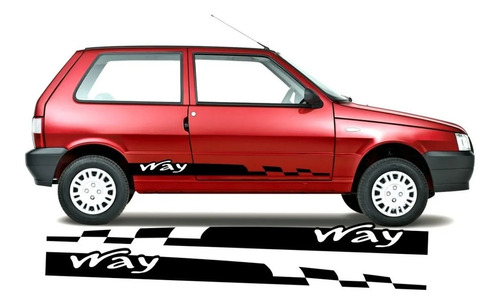 Kit Calcos , Sticker, Laterales   Fiat Uno Way Imp240