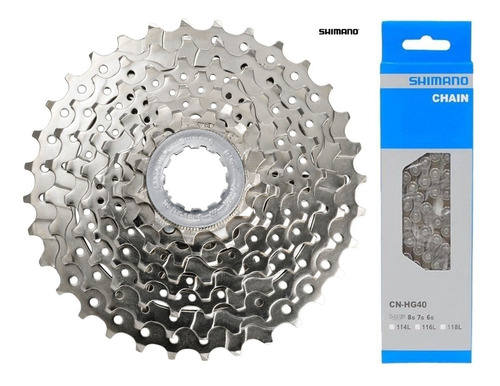 Cassete Shimano Sora Claris 8v Hg50 11-28 + Corrente Hg40