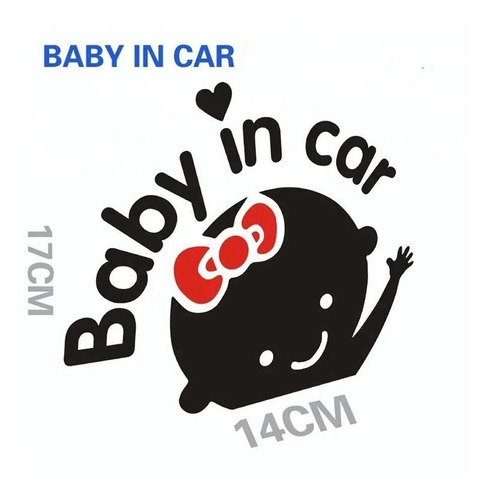 Sticker Calco Pegotin Vinilo Bebe A Bordo Auto 13x10cm S236