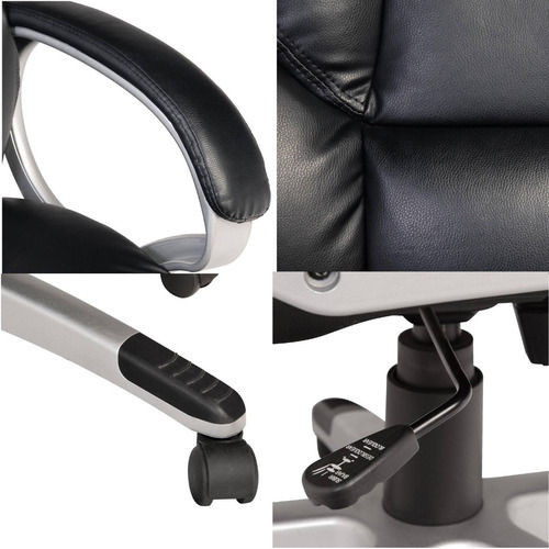 Cadeira Executiva Luxo Presidente Braço Ergonômico Premium Cor Preto Material Do Estofamento Couro Sintético