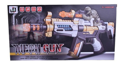 Ametralladora Con Luz Y Sonido Mech Gun 37 Cm 