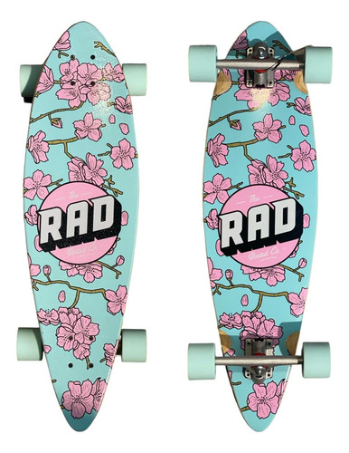 Longboard Pintail Cruiser Rad Importado Cherry Blossom Azul