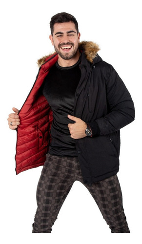 Imagen 5 de 8 de Campera Parka Hombre Impermeable Reversible Jamens Importada
