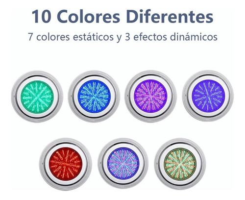 Luz Led Para Piscina Alberca Iluminación Rgb Con Remote 18w