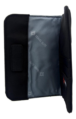 Funda Cubierta Porta Pasaporte Acolchada Impermeable Tipo Vi Color Negro