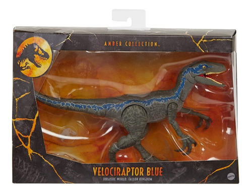 Jurassic World Dinosaurio Velociraptor Blue Amber Colección