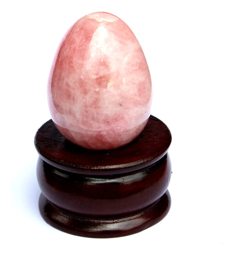 Jet Natural Cristal Rosa Cuarzo Piedra Preciosa Huevo Amor .