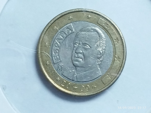 Un Euro De España Del 2009 Con Estrella (Usado)
