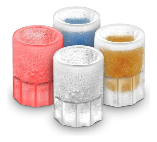 Molde Vaso Hielo Silicona Flexible Bebidas Tragos Shot Color