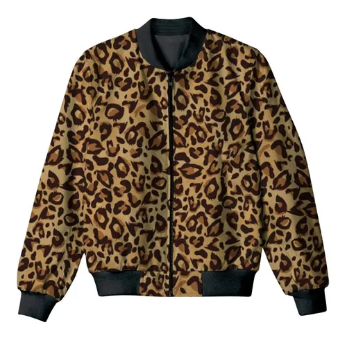 Jaqueta Bomber Animal Print On a Oncinha Zebra Color Vintage