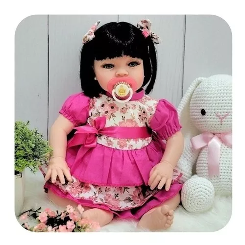 Boneca Reborn Baby Kiss Estilo Bebê Reborn Realista SID-NYL