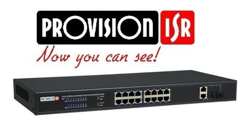 Switch Provision Isr 16 Canales Poe, Downlink:*16 100mbps, 