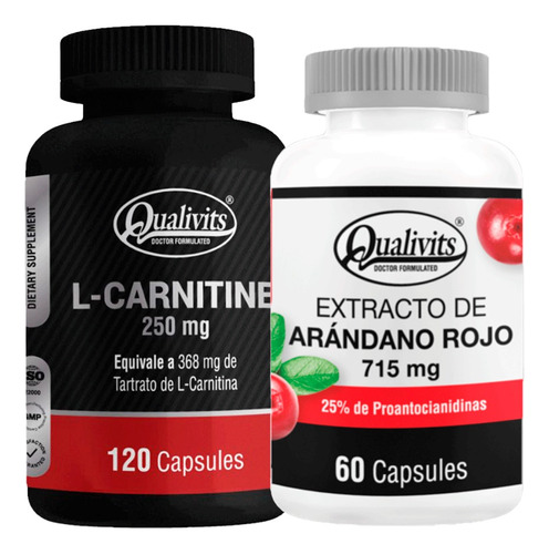 Extracto De Arándano Rojo + L Carnitina X120 - Qualivits