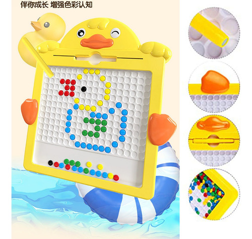 Quadro De Desenho Magnético Com Desenho De Pato Amarelo