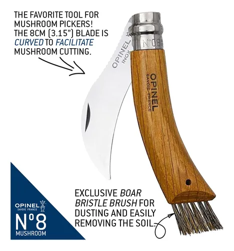Opinel No.8 - Cuchillo Plegable De Hongos - Cuchillo De Forr