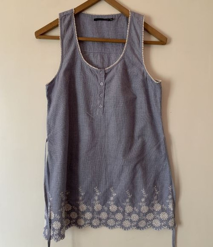 Musculosa Con Bordados - System-talle M