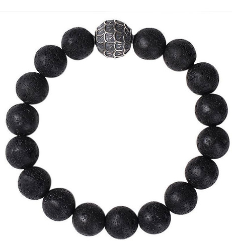 Pulsera De Piedra Volcánica Cuentas De Buda