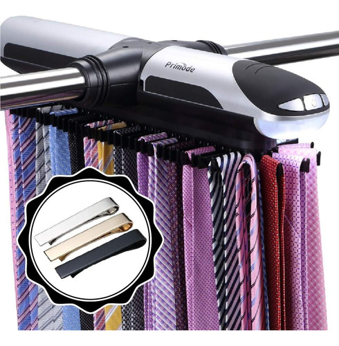 Primode Motorized Tie Rack With Led Lights - Closet