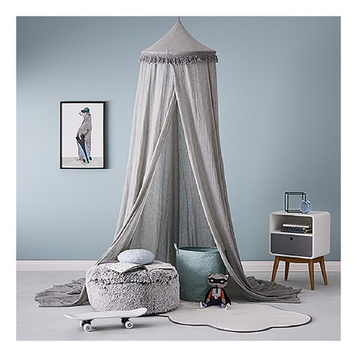 Mosquitera Cama Dosel Hilo Juego Tienda Borlas Ropa De Cama