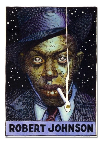 Imagen 1 de 1 de Poster Lámina Decorativa Robert Johnson Blues