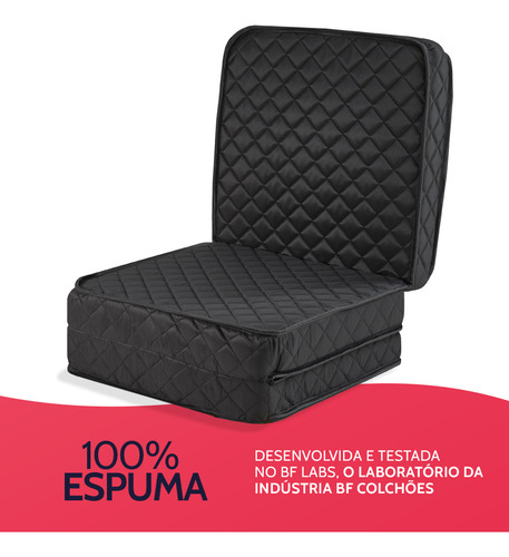 Puff Dobrável Solteiro 3 Em 1 Multiuso Espuma Bf Colchões
