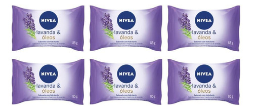 Sabonete Nivea 85g Lavanda/oleos - Kit C/6un