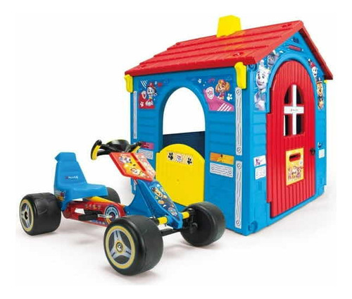 Set De Juego Paw Patrol Injusa Casita Y Gokart