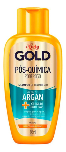 Niely Gold Shampoo Óleo De Argan Pós Química