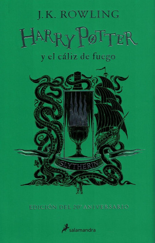 Libro Harry Potter Y El Caliz De Fuego 20 Años Verde - Rowli