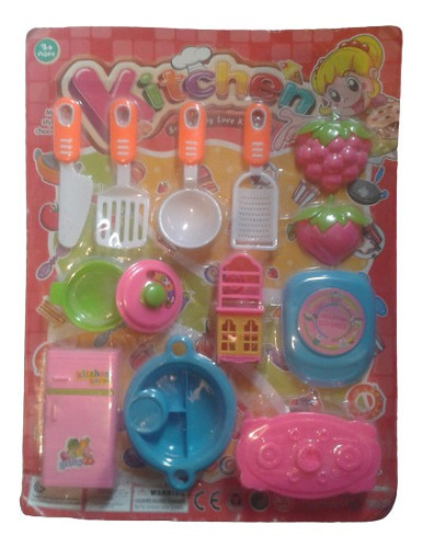 Set Para Cocina Y Accesorios Juguete Para Niñas