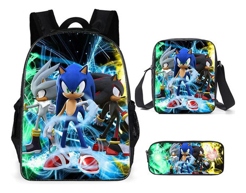 Mochila Super Sonic De 3 Piezas For Adolescentes, Niños Y N