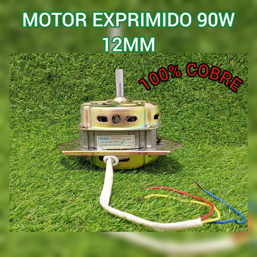 Motor De Exprimido 90w 12mm 100% Cobre Lavadora Semi-automát