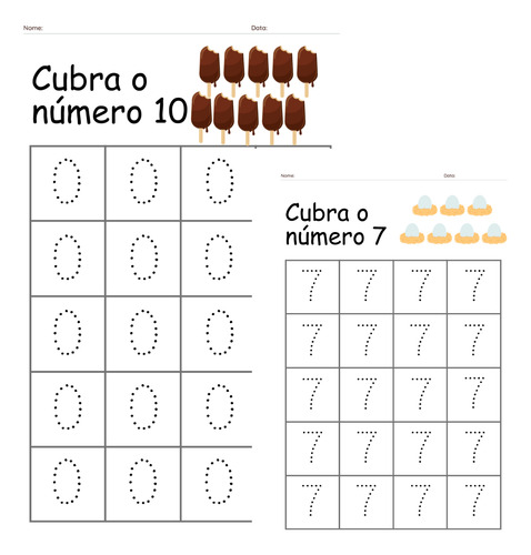 Atividade Cobrir Números Pdf Para Imprimir E Aprender