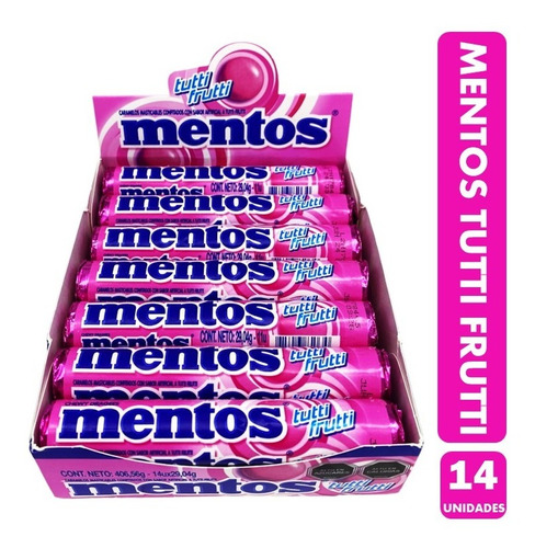 Display Caramelo Mentos Tutti Frutti (display 12 Rollos)