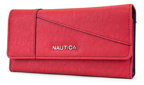 Nautica Billetera Rfid Mujer - Rojo