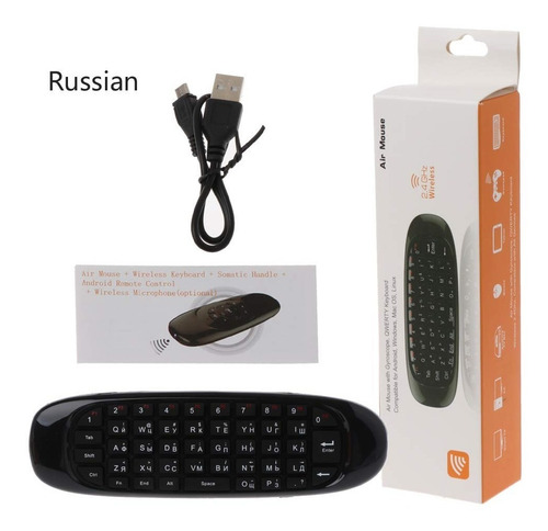 Teclado Inalámbrico Air Mouse Giroscopio Para Pc Android Tv