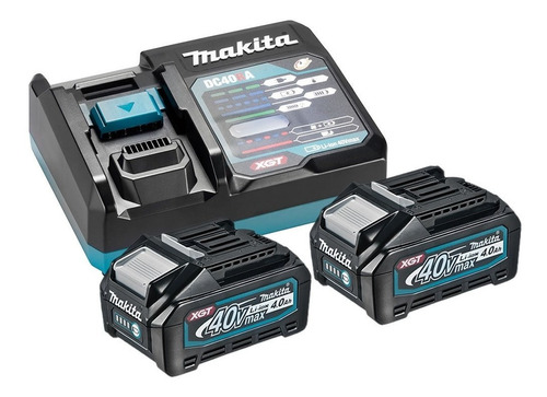 Kit Carreg Dc40ra + 2 Bat 40v 4h Bl4040 Xgt Makita