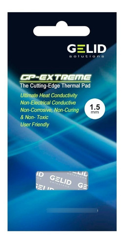 Pad Térmico Gelid Gp-extreme Tp-gp01-c 80x40x1.5mm 12w/mk Color Gris Oscuro