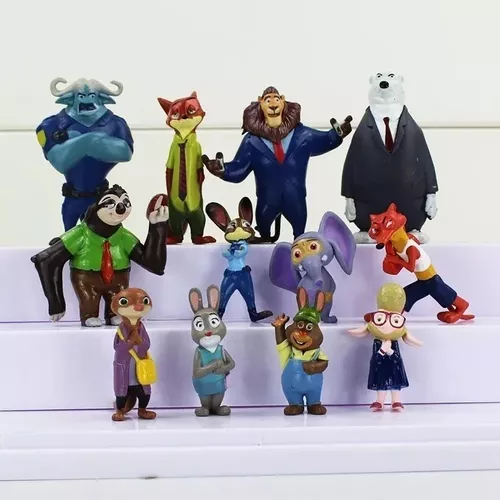 Coleção Zootopia Com 12 Personagens